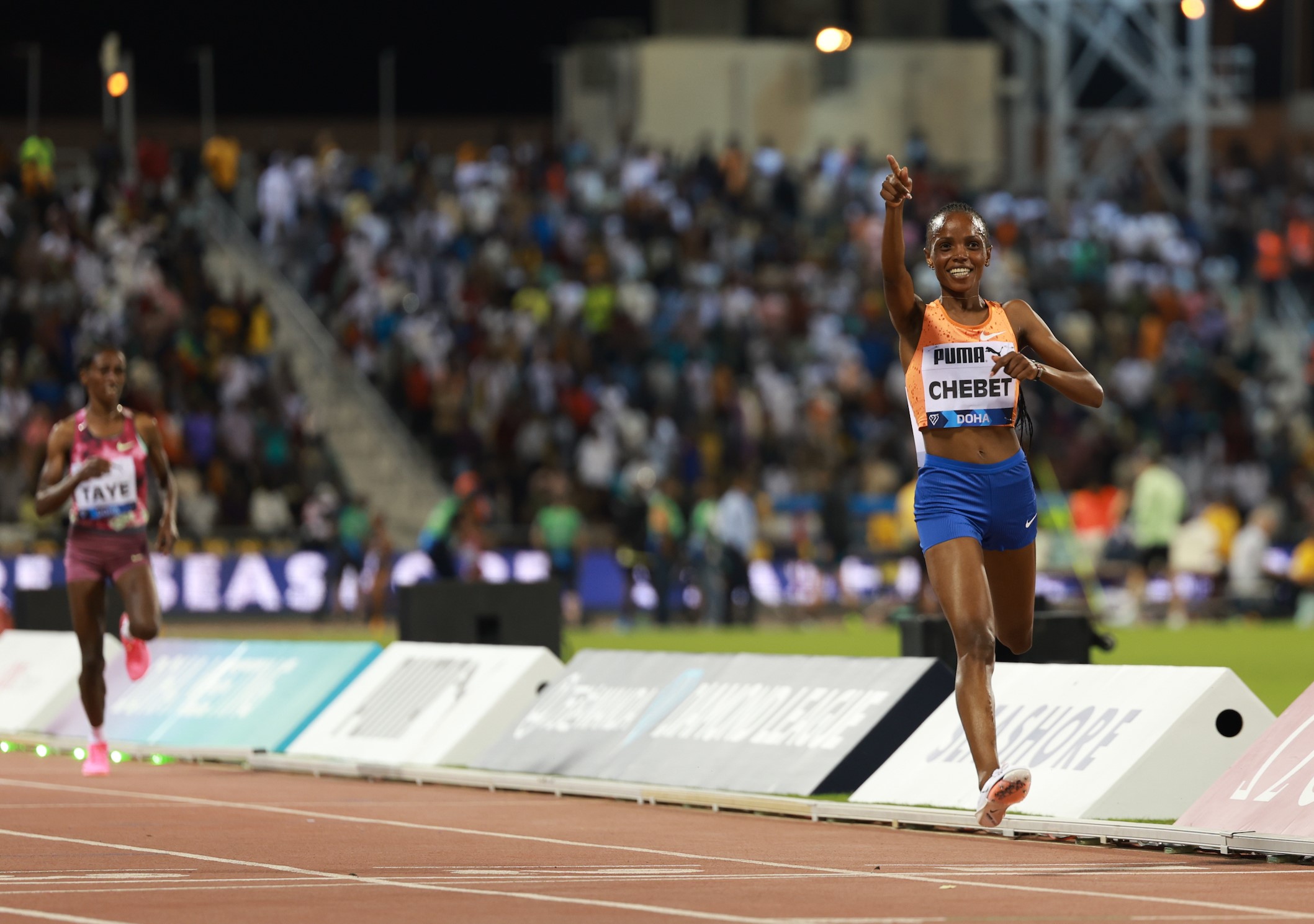 Beatrice Chebet brach in Eugene den 10.000-m-Weltrekord. Bild: Marise Nassourf for Diamond League