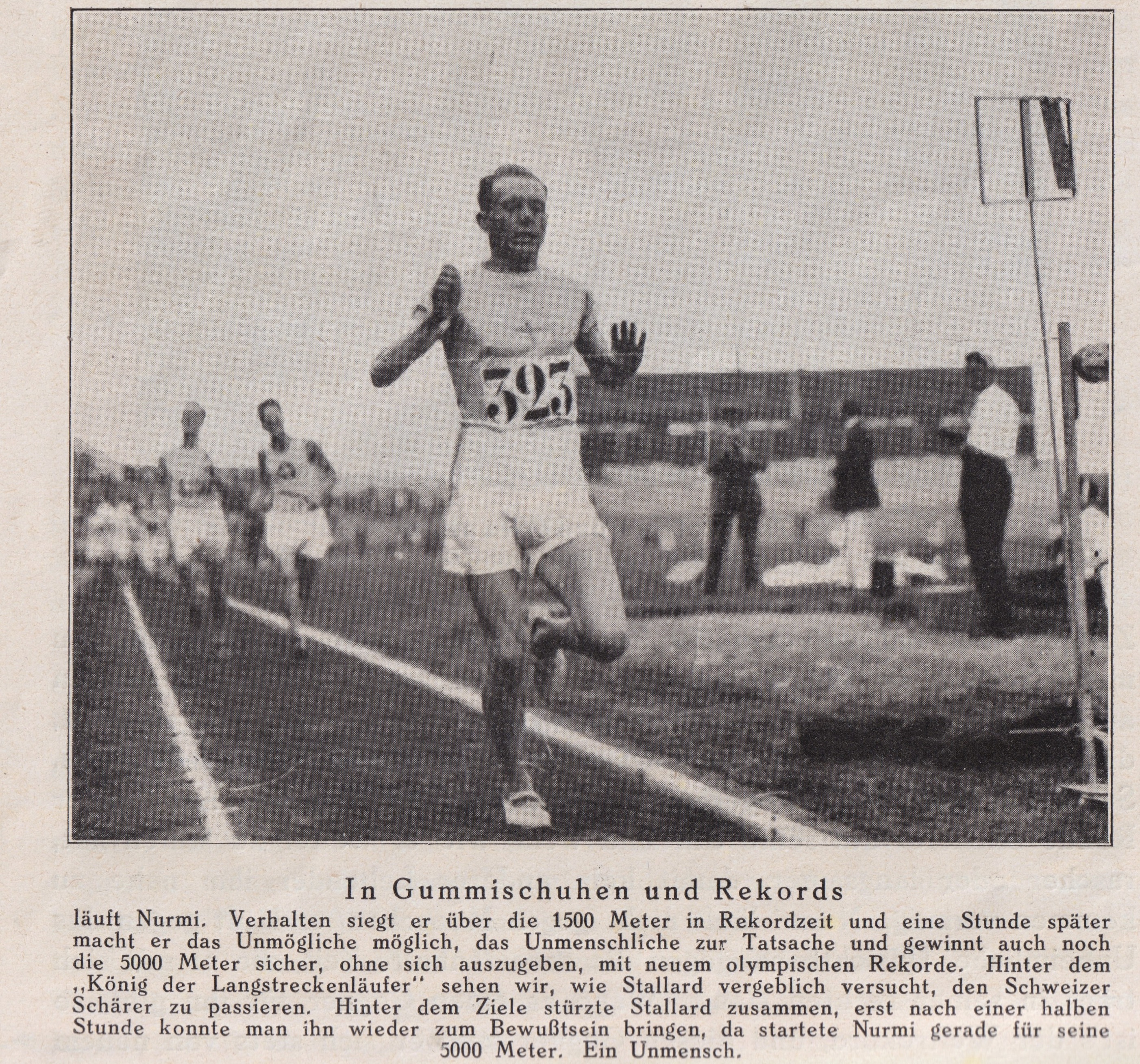 Bild / Bericht aus: Meisl, Willy: Die Olympischen Spiele 1924. In Wort, Bild und Statistik, Oldenburg (2. Auflage) 1924, Seite 44