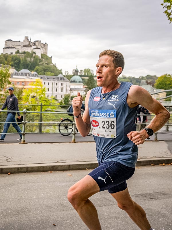 Der Jedermannlauf Salzburg, hier am Bild Peter Herzog, ist einer der VCM-Partnerläufe.