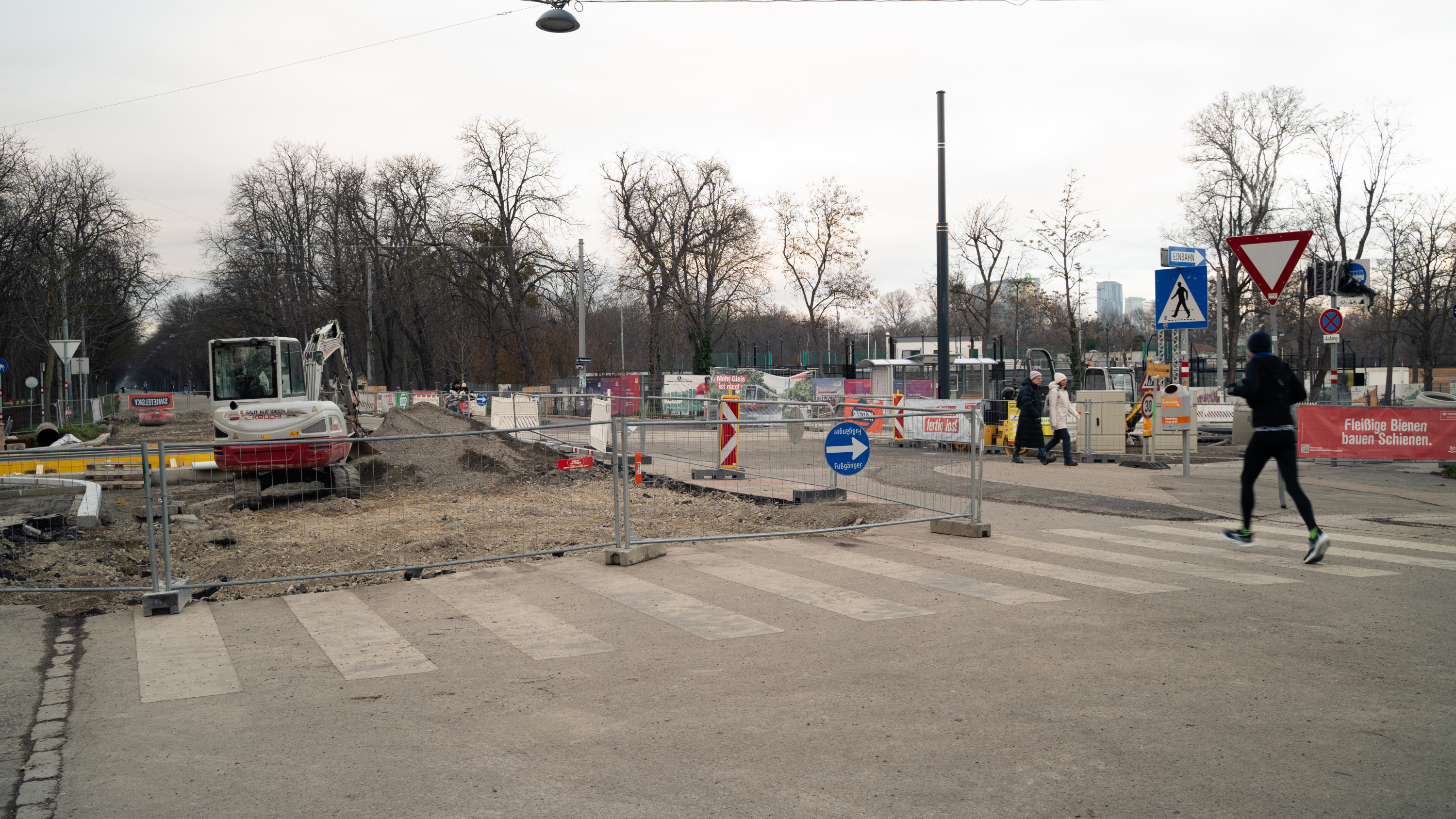 Baustellensituation Krezungsbereich Meiereistraße, 29. November 2025