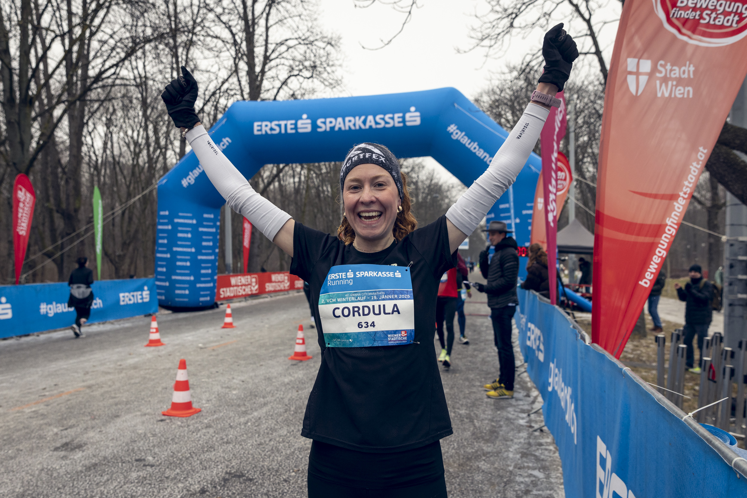 Cordula Lassacher beim VCM Winterlauf im Jänner 2025. Bild: VCM / MaxLouis Köbele